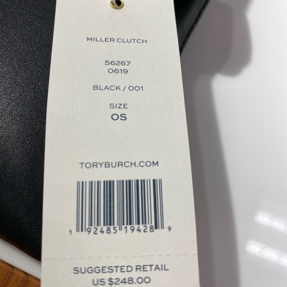 NWT☀️NEW☀️Tory Burch Black Miller Clutch - Picture 4 of 8